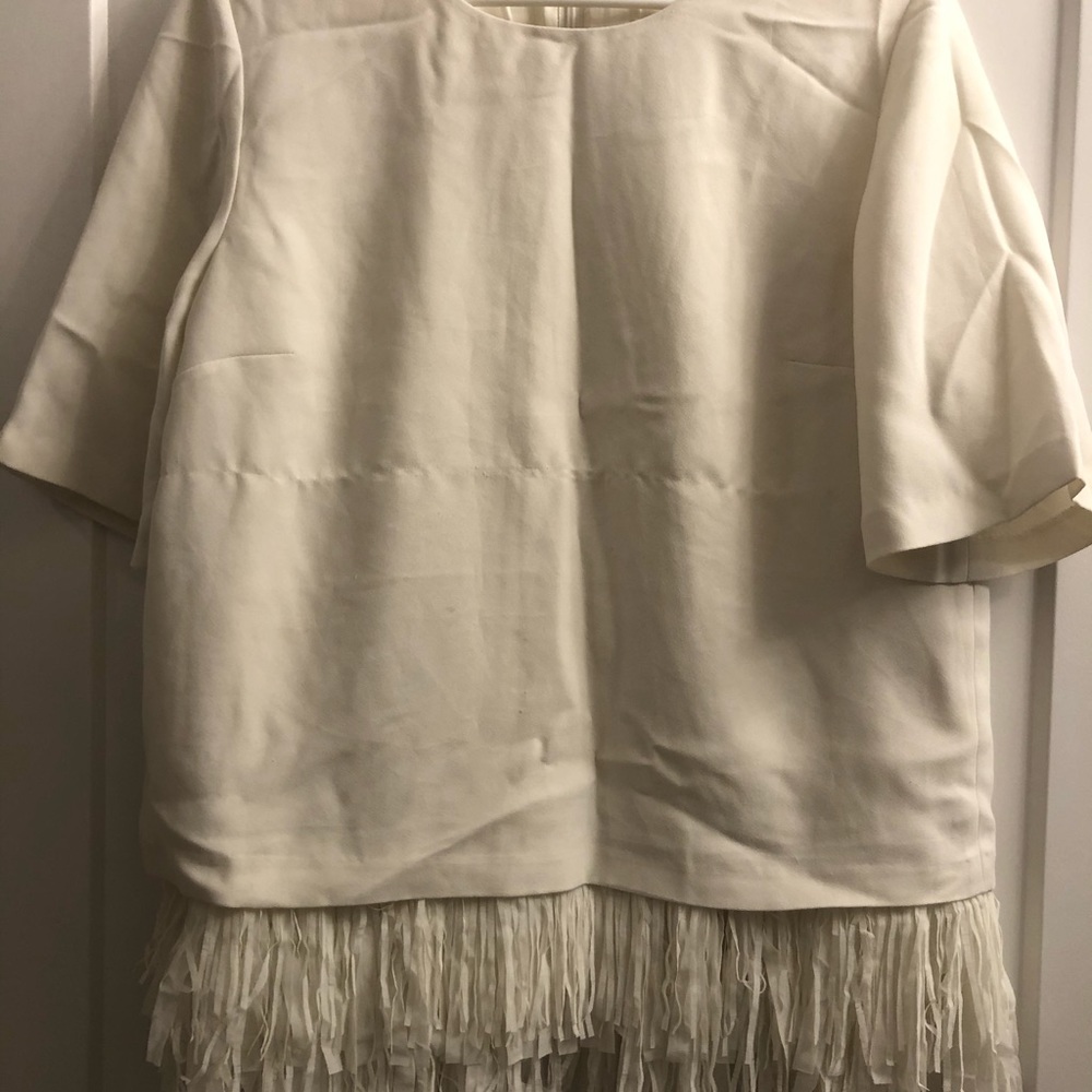 Banana republic crew neck top with tassel